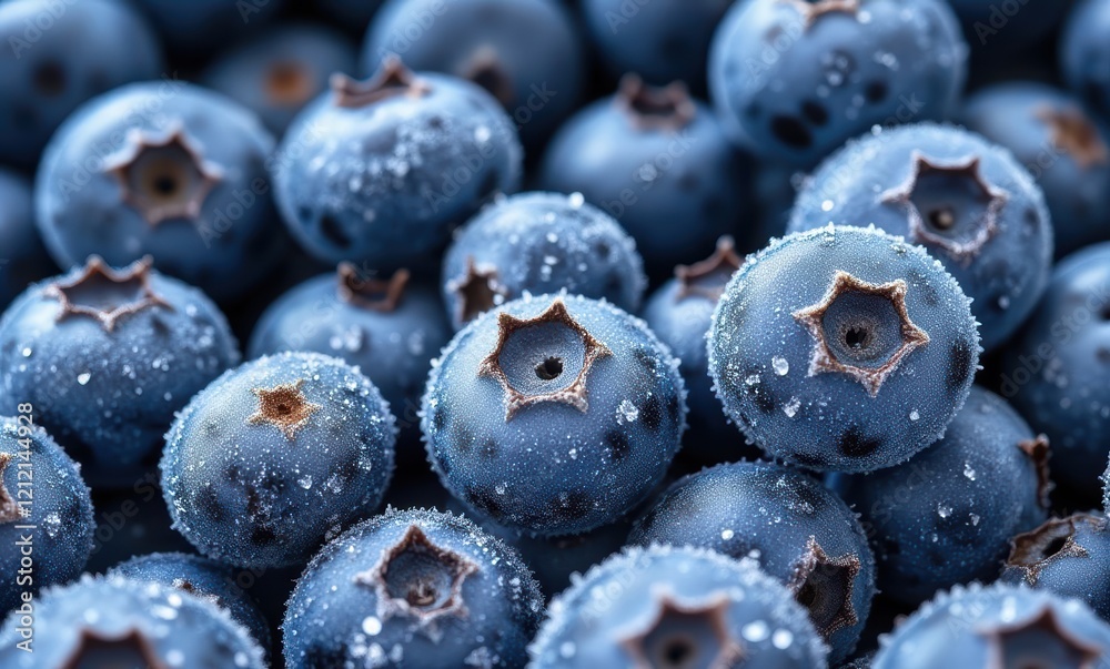 Fresh blueberries with a frosty sheen Fresh blueberries with a frosty sheen