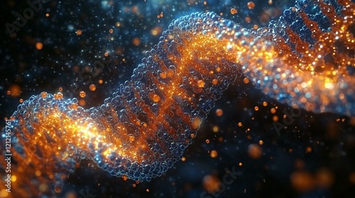 A molecular illustration of a neurotransmitter binding to its receptor on a neuron, highlighting synaptic transmission. 488