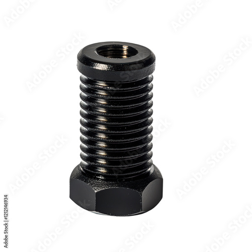 Isolated Black Screw Bolt photo