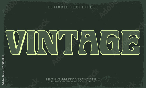 Retro classic text effect, editable text effect and vintage 3d font style bold shadow oldschool poster design