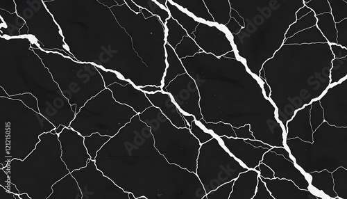 Abstract black and white marble pattern with crackled texture creating an interesting design