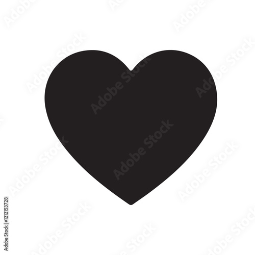 heart love symbols. Heart, love, romance or valentine's day  of black heart icons in vector format on a white background.