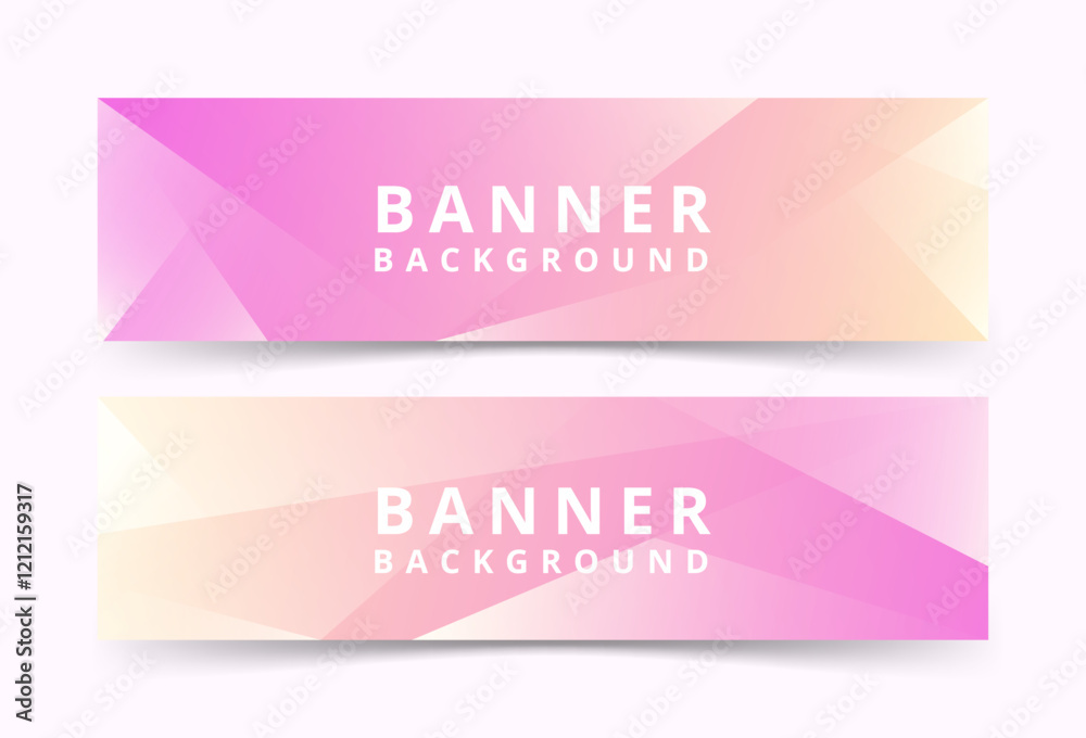 Banner background set collections. Pink and yellow gradaions. Shape memphis . Cover template. Vector. eps 10 Banner background set collections. Pink and yellow gradaions. Shape memphis . Cover template. Vector. eps 10