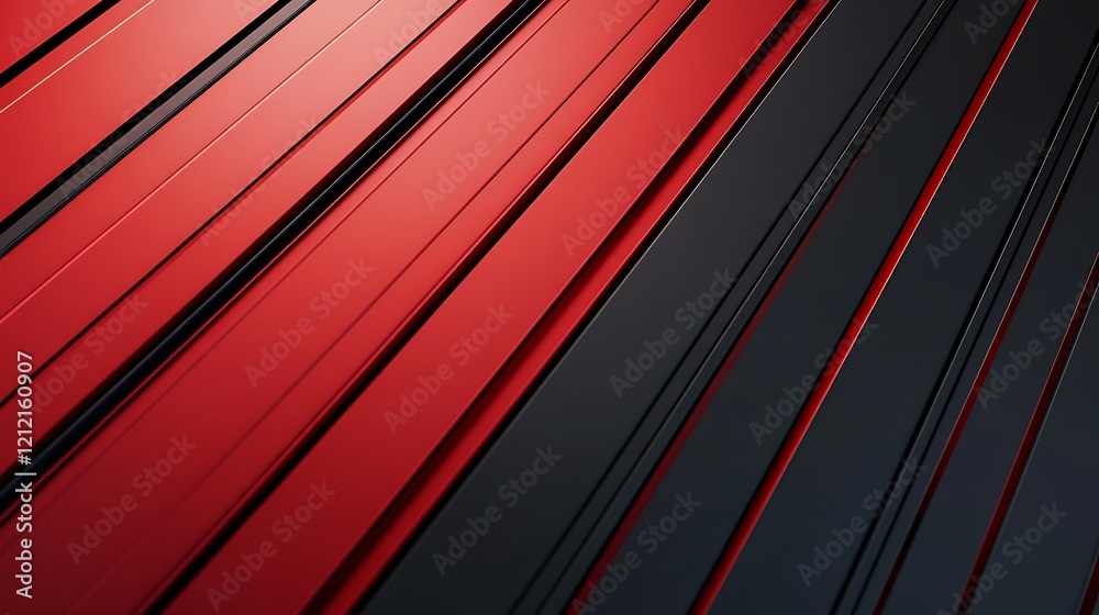 Obraz premium Abstract Background with Bold Black and Red Diagonal Lines Creating a Sleek and Dynamic Visual Effect