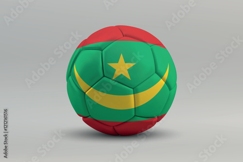 Mauritania Soccer Ball with National Flag Design photo