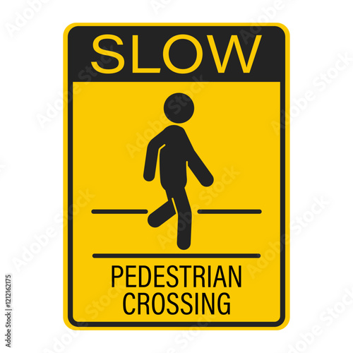 Isolated diamond sign of pictogram man walking on walk lane, for cross walk of pedestrian walkway line
