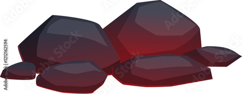 Glowing embers radiating intense heat, perfect for illustrating concepts of fire, warmth, or barbecue