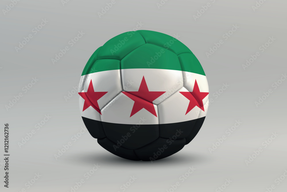 Obraz premium Syria Soccer Ball with National Flag Design