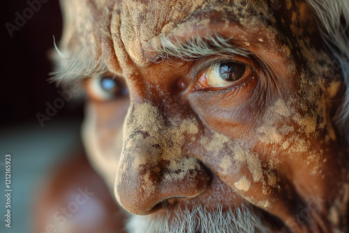 World Leprosy day on hands people.