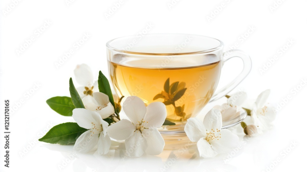Aromatic Herbal Tea with Delicate Blossoms Aromatic Herbal Tea with Delicate Blossoms
