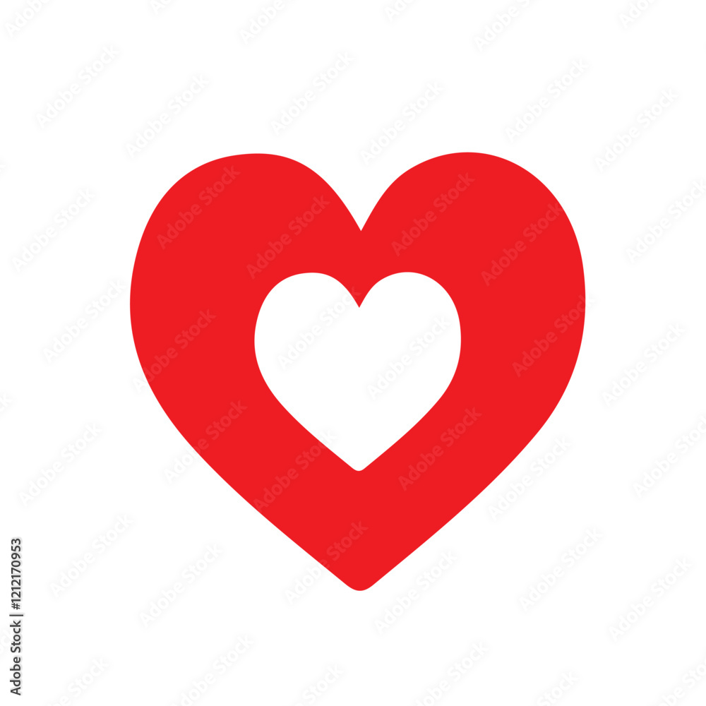 Red heart icon. Heart, love, romance or valentine's day red heart. Red heart icon. Heart, love, romance or valentine's day red heart.