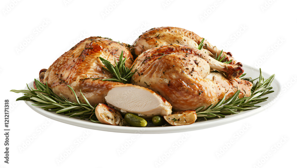 Roasted Chicken with Rosemary and Garlic Delicious Holiday Dinner Meal Roasted Chicken with Rosemary and Garlic Delicious Holiday Dinner Meal