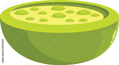 Ripe green fruit cut in half, revealing juicy pulp and seeds, offering a refreshing and healthy treat