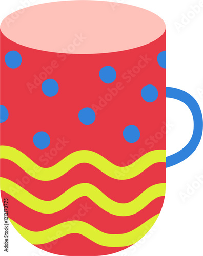 colorful painting ceramic tea cup 