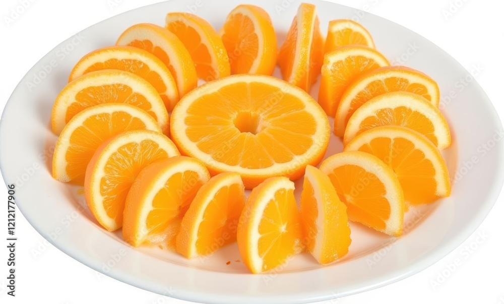 Fresh citrus slices on a platter Fresh citrus slices on a platter