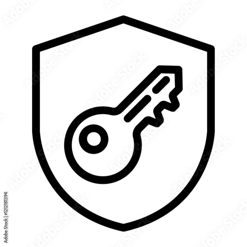 Key Web security Line Icon