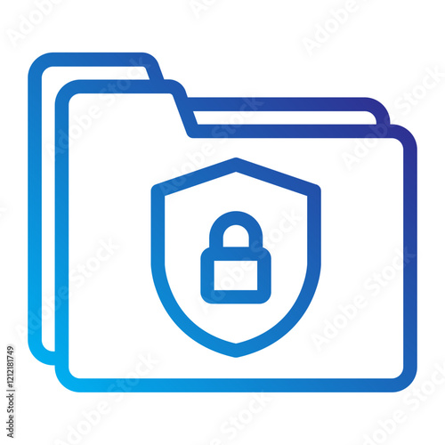 Folder Web security Line Gradient Icon