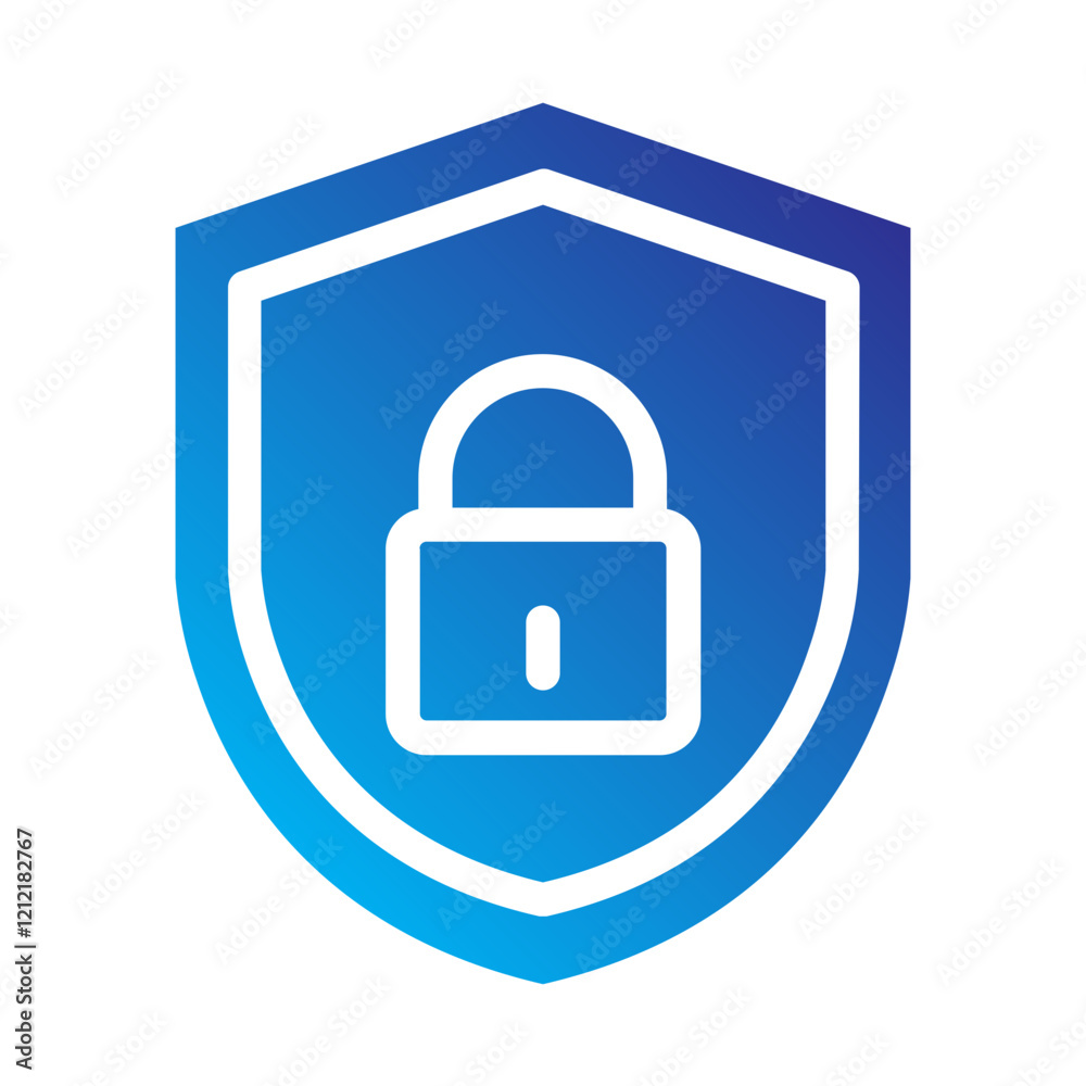 Defense Web security Flat Gradient Icon Defense Web security Flat Gradient Icon