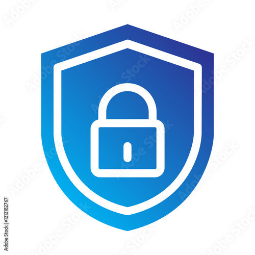 Defense Web security Flat Gradient Icon