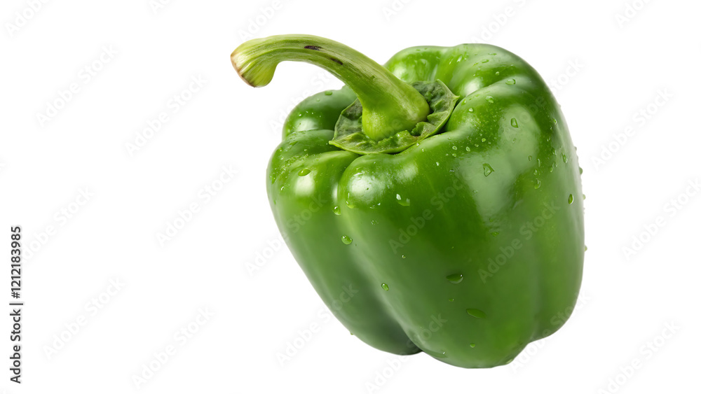 Green bell pepper isolated on a white background Green bell pepper isolated on a white background