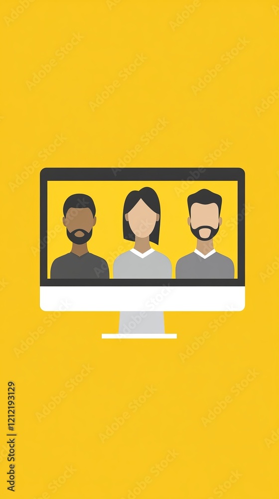 Virtual Meeting: Diverse Team Collaboration on Computer Screen Virtual Meeting: Diverse Team Collaboration on Computer Screen