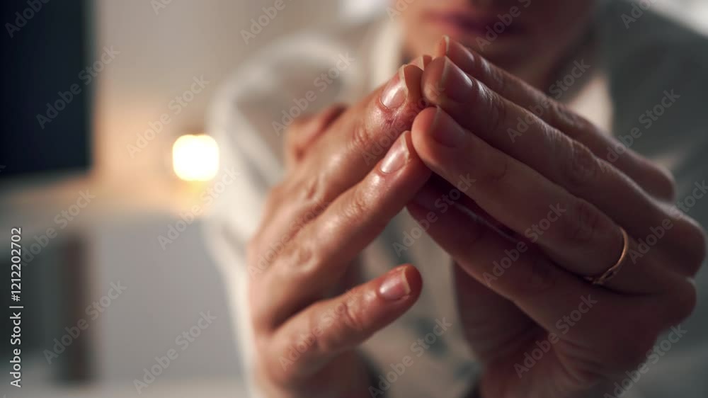 A cinematic close-up of hands with overgrown and unkempt nails, highlighting a lack of self-care and grooming. A cinematic close-up of hands with overgrown and unkempt nails, highlighting a lack of self-care and grooming.