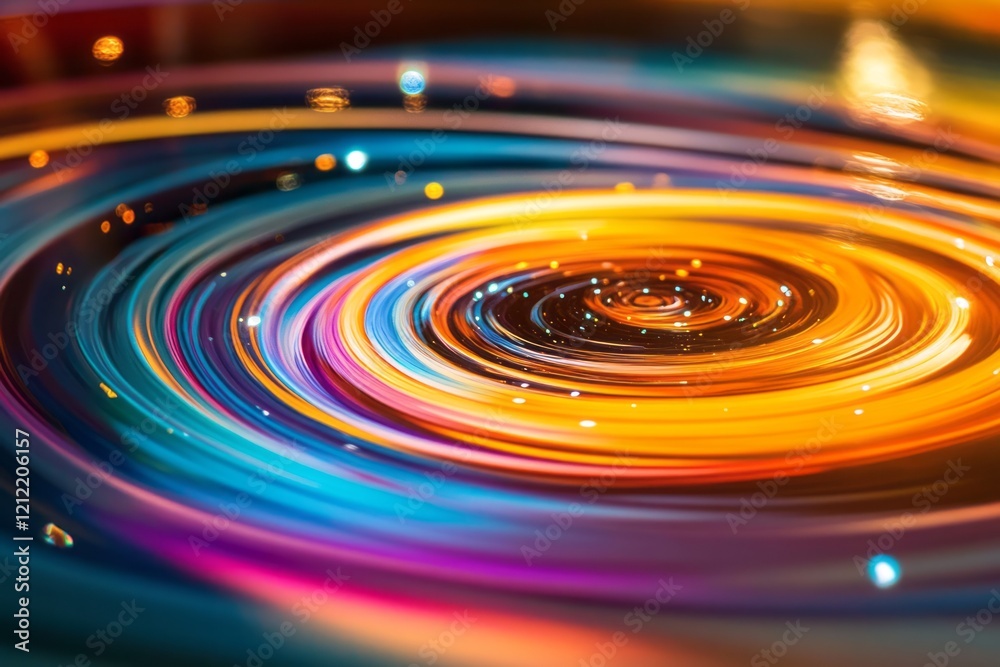 Abstract swirling colorful light patterns creating a vibrant cosmic effect Abstract swirling colorful light patterns creating a vibrant cosmic effect
