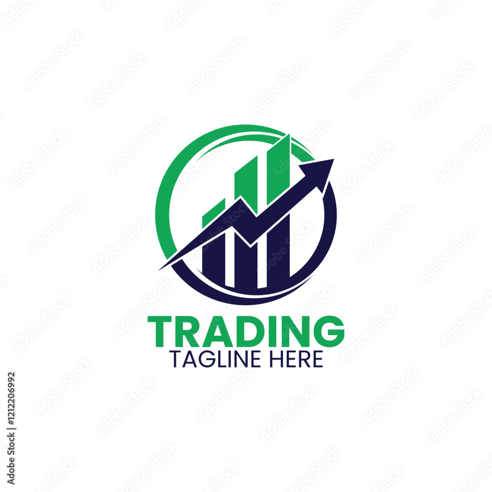 Trading logo design template Trading logo design template