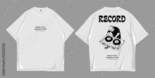 t shirt design template, oversize white mockup front and back
