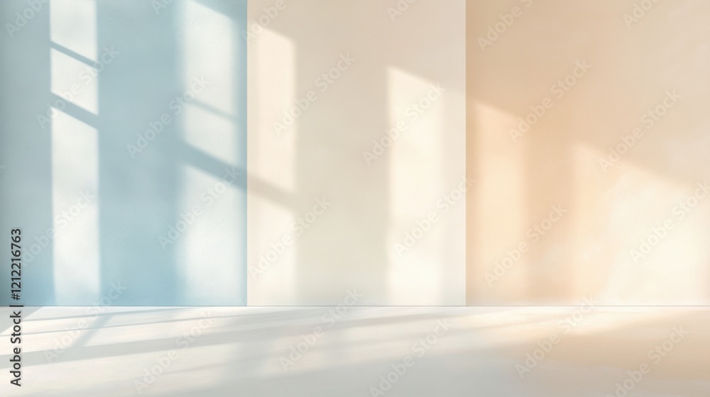 Natural Light Play in Minimalist Room Design, Modern Interior, Photography, Bright and Airy Environment, Soft Color Palette, Contemporary Aesthetic Natural Light Play in Minimalist Room Design, Modern Interior, Photography, Bright and Airy Environment, Soft Color Palette, Contemporary Aesthetic