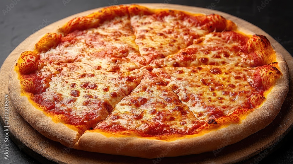 A delicious freshly baked pizza with vibrant toppings, melting cheese, and golden crust. A delicious freshly baked pizza with vibrant toppings, melting cheese, and golden crust.