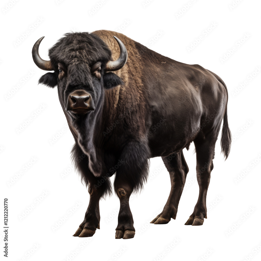 Big buffalo looking isolated on white Big buffalo looking isolated on white