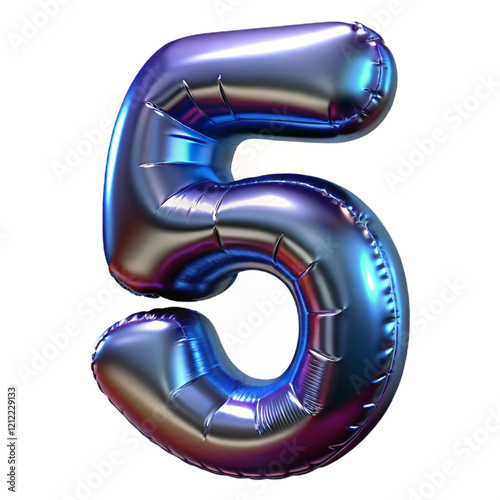 foil balloons number 5