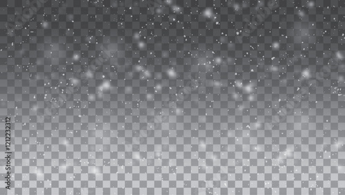 Snow light stock illustration.  Magic shining white dust. Fine, shiny dust particles fall off slightly. Powder dust light white .