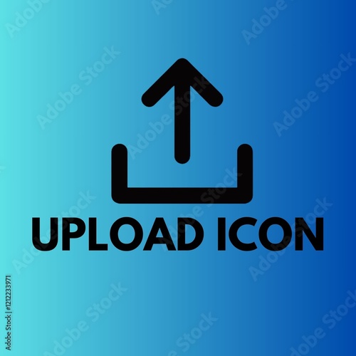 Upload Icon on white background photo