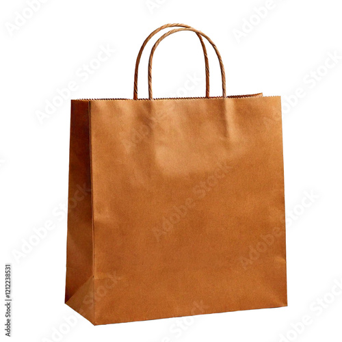 Obraz na płótnie brown paper bag isolated on white, transparency w salonie