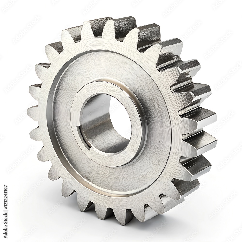 Metallic Gear png isolated on white background Metallic Gear png isolated on white background