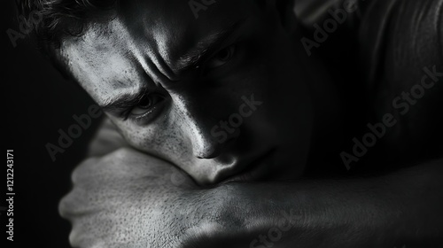 Man massaging his forearm with a dull expression of discomfort