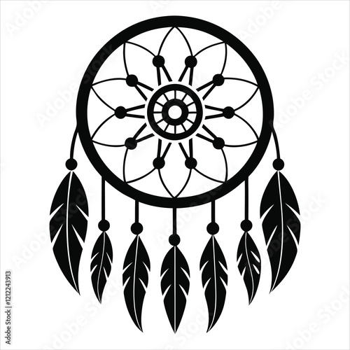 Dreamcatcher Silhouette Graphic Illustration
