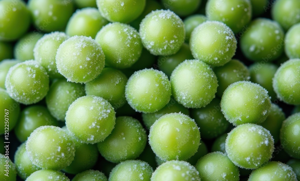 Close-up of green sugar-coated candies. Close-up of green sugar-coated candies.