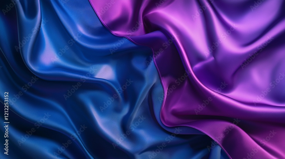 Fototapeta premium Blue and Purple Abstract Background. Dreamy Abstract Background in Vibrant Shades of Blue and Purple with Artistic Textures. Ethereal Inspired in a Mystic Gradient Indigo, Violet Hues for Decorative