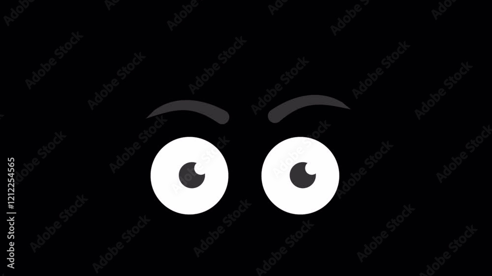 Eyes Looking Left And Right On Alpha Channel 2D Cartoon Animation Eyes Looking Left And Right On Alpha Channel 2D Cartoon Animation