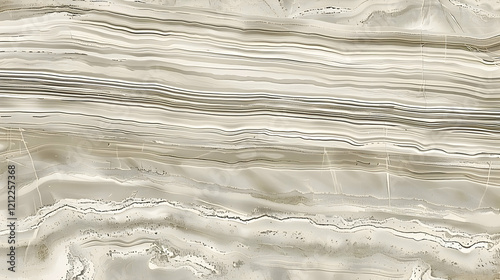 A close-up view of layered stone with soft beige and white hues.