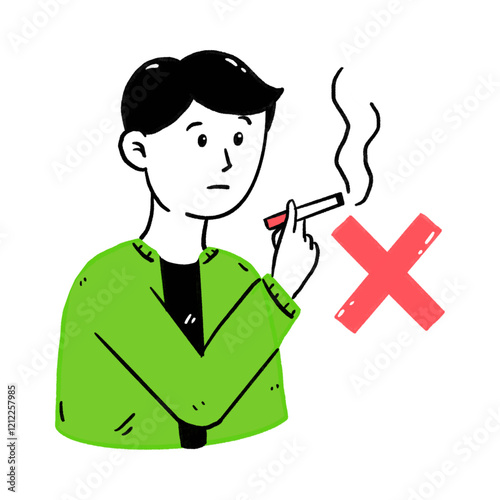 A fist crushes cigarettes, releasing ghostly smoke.  Quitting smoking saves lives.
