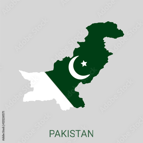 Pakistan map with flag Pakistan maps for design. Easily editable