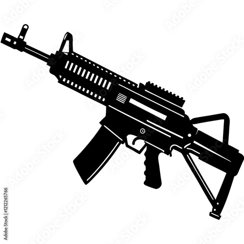 assault rifle illustration