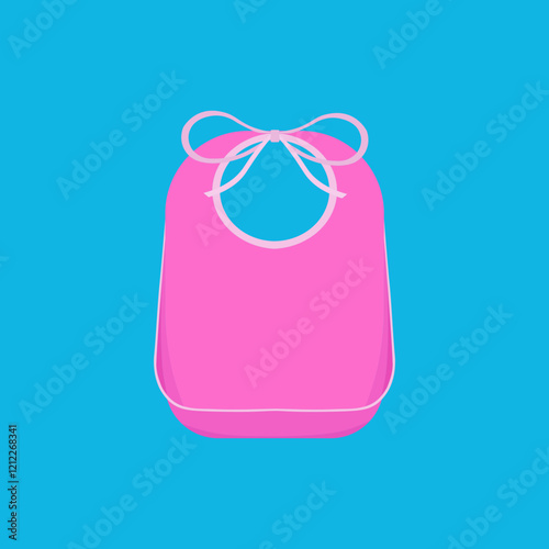 illustration of pink disposable bibs