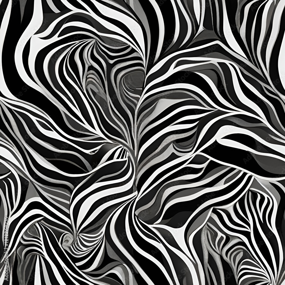 Seamless abstract swirl pattern in black and white tones Seamless abstract swirl pattern in black and white tones