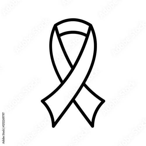 Awareness ribbon  icon color editable 