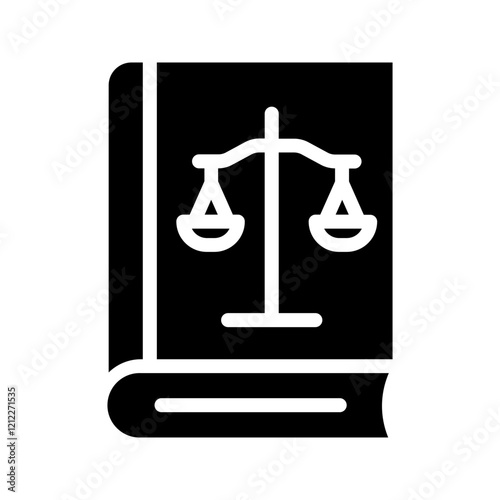 Law book icon color editable